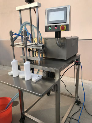 Gear Pump Semi Automatic Bottle Filling Machine Two Heads For High Viscosity Cream